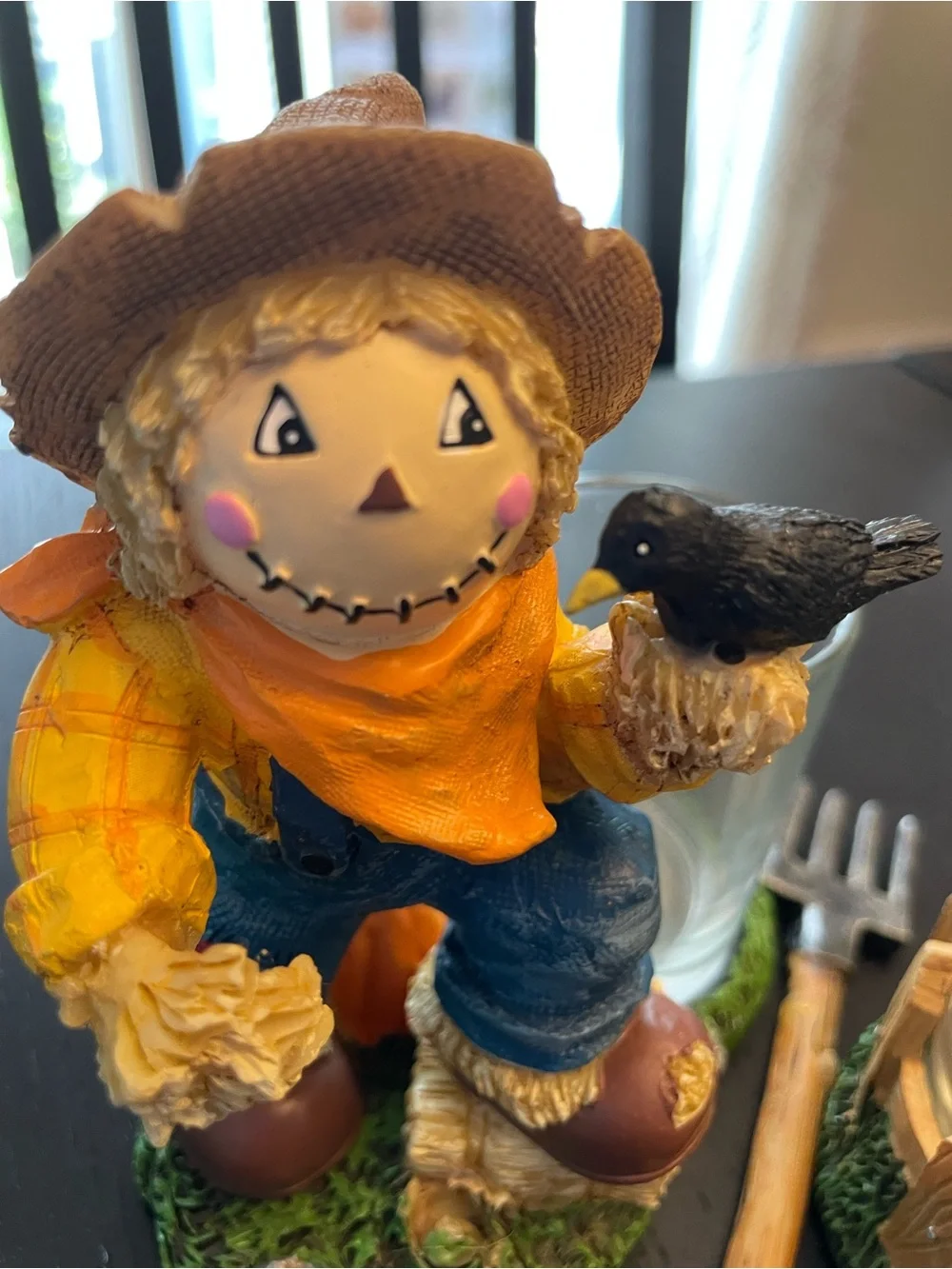 Yankee Candle Fall Scarecrow Figurines in Orange, Brown and Green